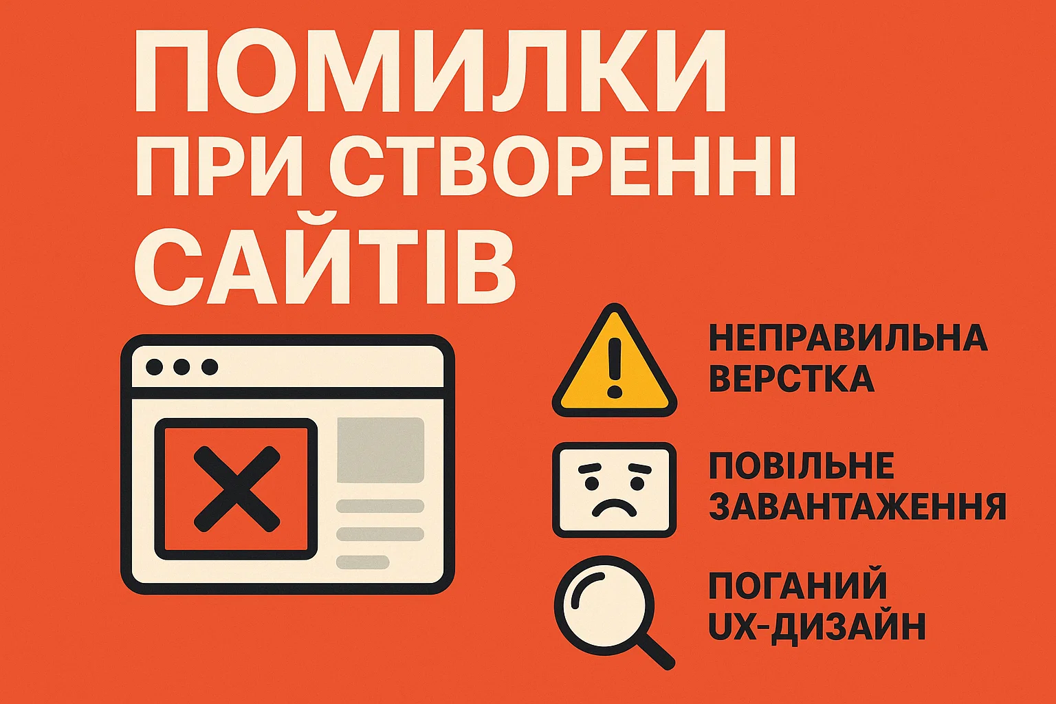 Помилки при створенні