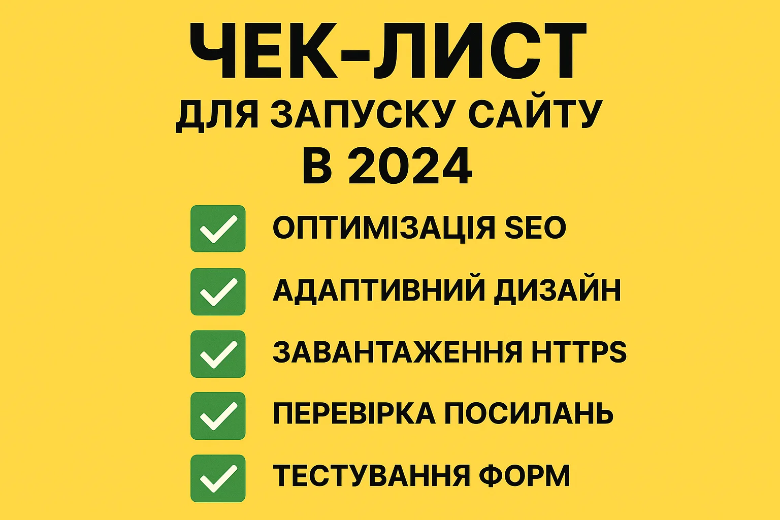 Чек-лист для запуску